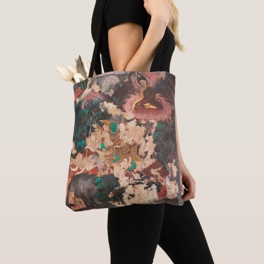 Masterstuk traditionele schilderkunst in Thaise st Tote Bag (Dichtbij)