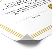 Mastery Award Certificate Poster (Hoek)