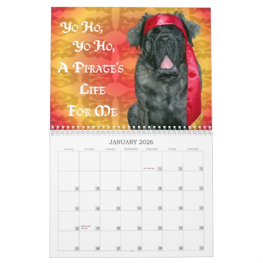 Mastiff Aankleden Kalender (Jan 2026)