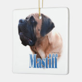 Mastiff (abrikoos) Naam Keramisch Ornament (Links)