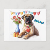 Mastiff auf einer Feier Briefkaart (Voorkant)
