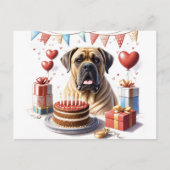 Mastiff auf einer Feier Briefkaart (Voorkant)