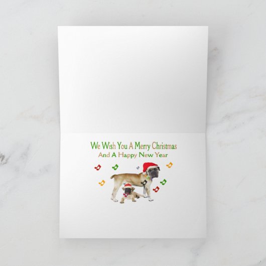 Mastiff Bark Herald Angels Zing Kaarten (Binnen)