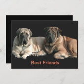Mastiff Best Friends  Kaart (Voorkant / Achterkant)