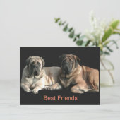 Mastiff Best Friends  Kaart (Staand voorkant)