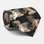 Mastiff Best Friends Krawatte Stropdas (Opgerold)