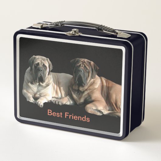 Mastiff Best Friends Metall Brotdose (Voorkant)