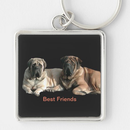 Mastiff Best Friends Sleutelhanger (Voorkant)