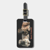 Mastiff beste Freunde Bagagelabel (Voorkant verticaal)