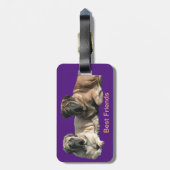 Mastiff beste Freunde Bagagelabel (Achterkant verticaal)