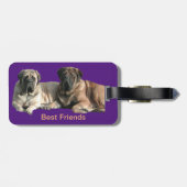 Mastiff beste Freunde Bagagelabel (Achterkant horizontaal)