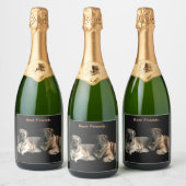 Mastiff beste Freunde Sparkling Wijnetiket (Flessen)