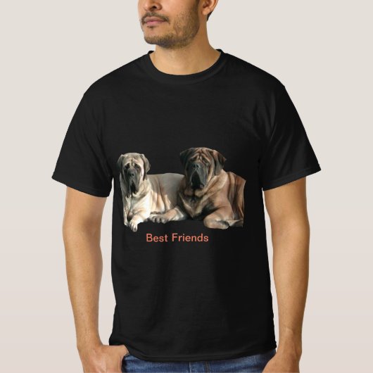 Mastiff beste Freunde T-shirt (Voorkant)
