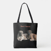 Mastiff beste Freunde Tote Bag (Achterkant)