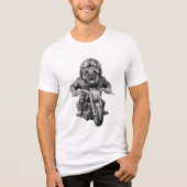 Mastiff Biker Dog Tri-Blend Shirt (Voorkant)