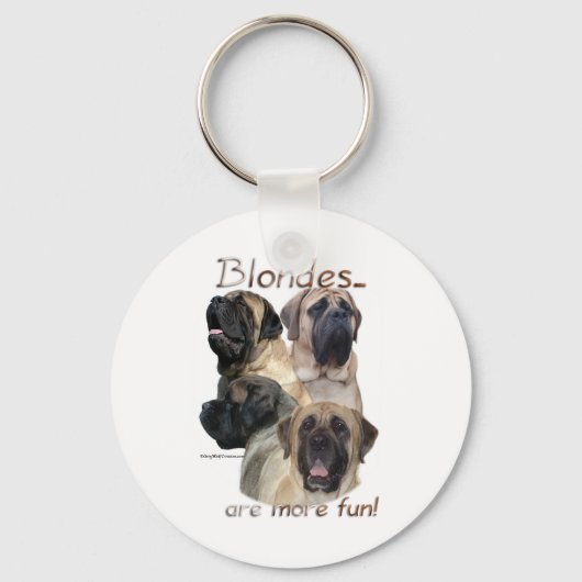 Mastiff Blondes Sleutelhanger (Voorkant)