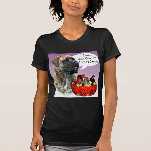 Mastiff (brindle) Halloween Snoep T-shirt (Voorkant)