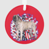 Mastiff (brindle) Patriot Ornament (achterkant)
