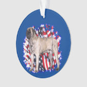 Mastiff (brindle) Patriot Ornament (voorkant)