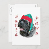 Mastiff (brindle) Santa Paws Feestdagenkaart (Voorkant / Achterkant)
