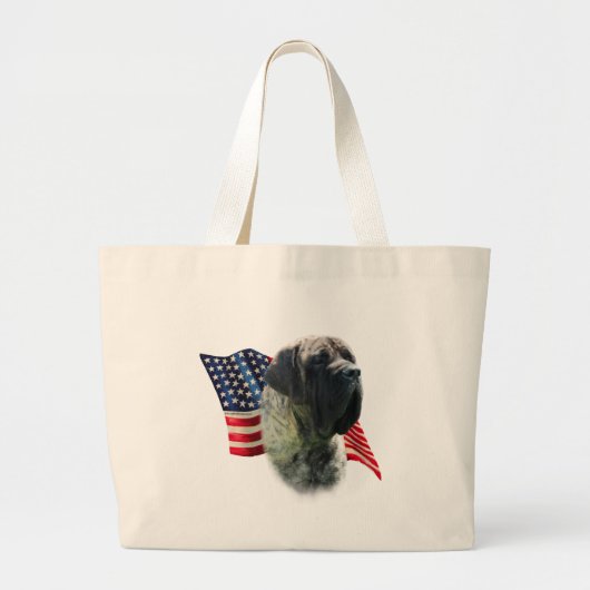 Mastiff (brindle) Vlag Grote Tote Bag (Voorkant)