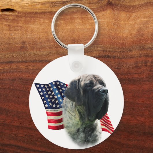 Mastiff (brindle) Vlag Sleutelhanger (Achterkant)