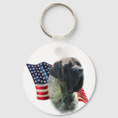 Mastiff (brindle) Vlag Sleutelhanger (Achterkant)
