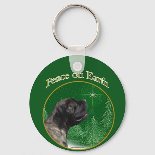 Mastiff (brindle) Vrede Sleutelhanger (Voorkant)