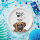 Mastiff bruiloft dank u papieren bordje (Feest)