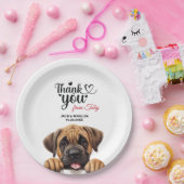 Mastiff bruiloft dank u papieren bordje (Feest)