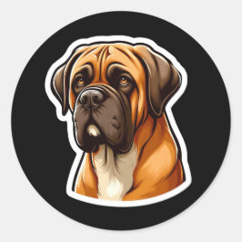 Mastiff Cartoon Sticker
