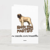 Mastiff Christmas Kaart (Achterkant)