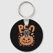 Mastiff Costume On Pumpkin Halloween Mastiff  Sleutelhanger (Voorkant)