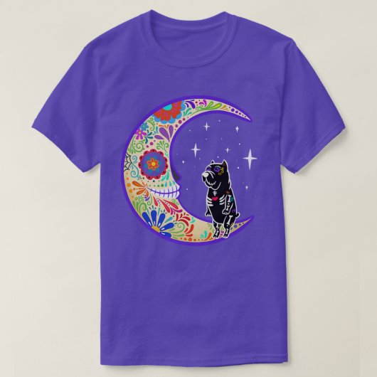 Mastiff Dia de Los Muertos Skeleton T-shirt (Design voorkant)