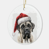 Mastiff Dog Christmas Personalized Keramisch Ornament (Links)