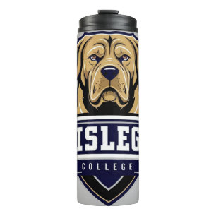 Mastiff Dog: College Logo Thermosbeker