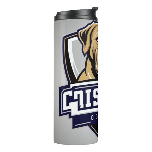 Mastiff Dog: College Logo Thermosbeker (Gedraaid links)