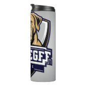 Mastiff Dog: College Logo Thermosbeker (Geroteerd rechts)