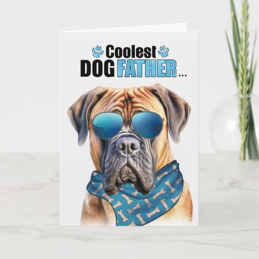 Mastiff Dog Coudest Dad Vaderdag Feestdagen Kaart (Voorkant)