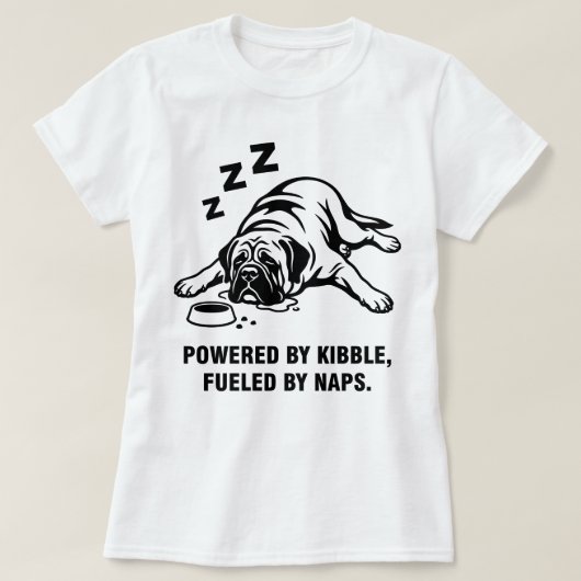Mastiff Dog Funny Lazy  T-shirt (Design voorkant)