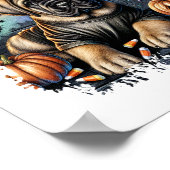 Mastiff Dog Halloween Square Poster (Hoek)