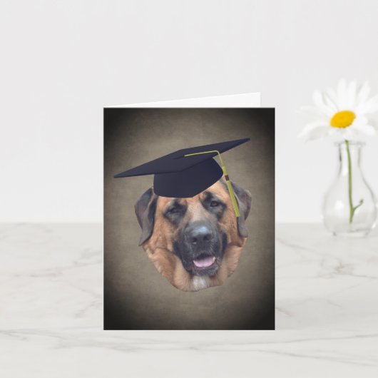 Mastiff Dog in Gradup Note Kaart (Kleine Plant)