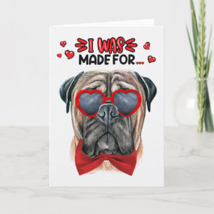 Mastiff Dog maakte van je Valentijn Feestdagen Kaart