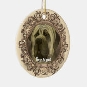 Mastiff Dog-ornament Keramisch Ornament (Rechts)