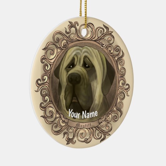 Mastiff Dog-ornament Keramisch Ornament (Rechts)