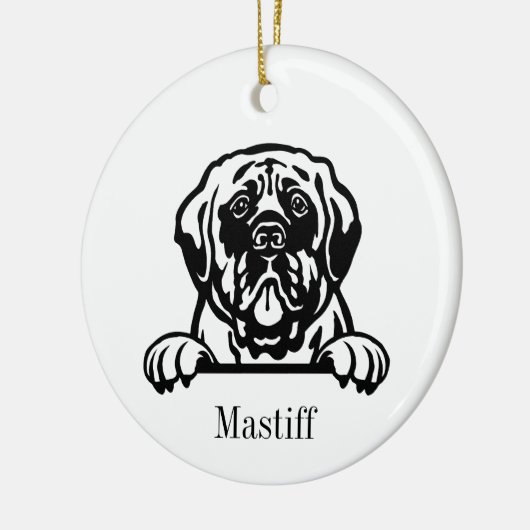 Mastiff dog ornamenten (Links)