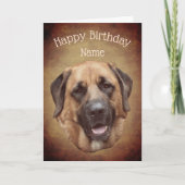 Mastiff Dog Persoonlijke Birthday Kaart (Voorkant)