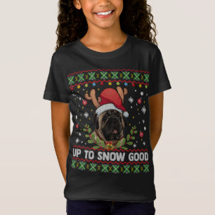 Mastiff Dog Reindeer Ugly KerstSweater T-shirt