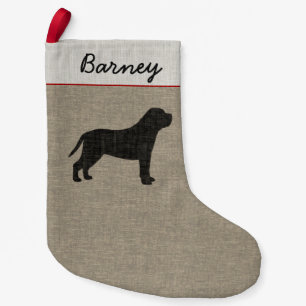 Mastiff Dog Silhouette Personalized Holiday Xmas Kleine Kerstsok