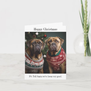 Mastiff Dogs Christmas Jumpers Kaart